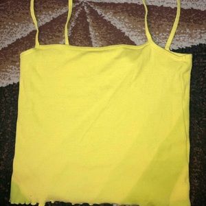 Yellow forever 21 crop-top